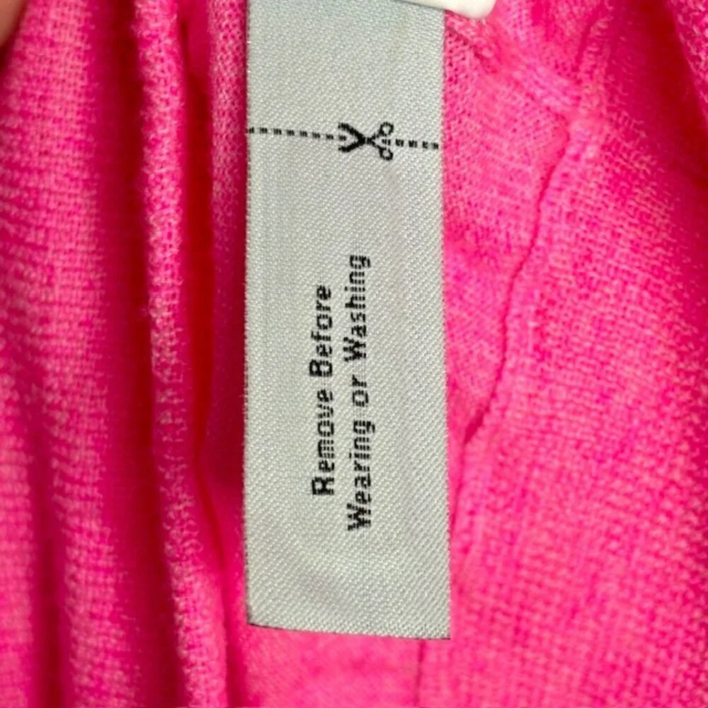 J. Crew Tilly Merino Wool Rounded Crew Sweater - Heathered Pink - L